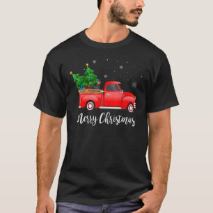 Camiseta Doberman Pinscher Red Truck Árbol de Navidad hace