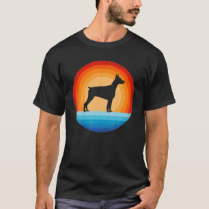 Camiseta Doberman Pinscher Retro Vintage 60 S 70 Sunset Dog