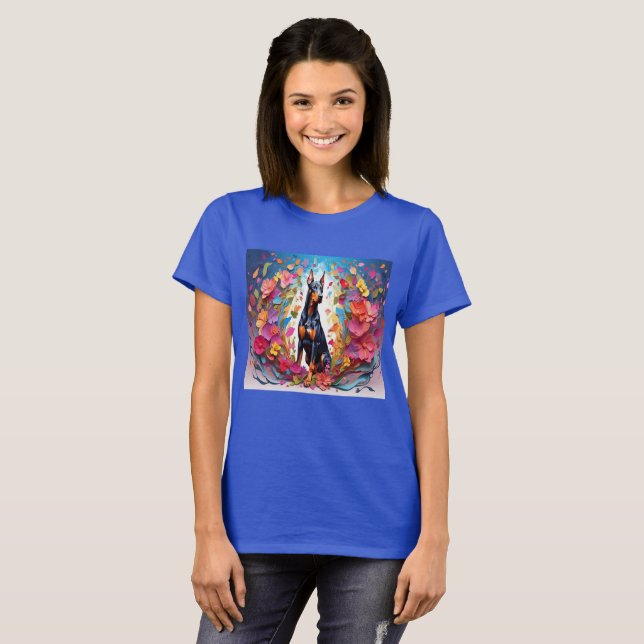 Camiseta Doberman Pinscher Siempre Mamá (Anverso completo)
