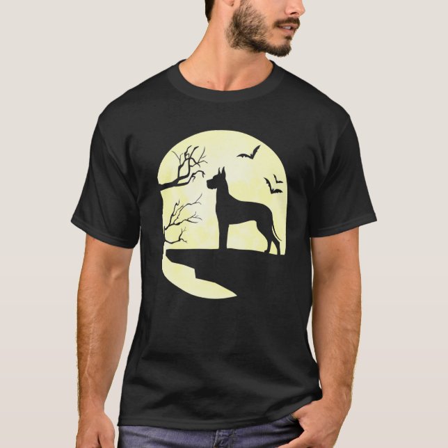 Camiseta Doberman Pinscher Silhouette En Bats De Perro De L (Anverso)