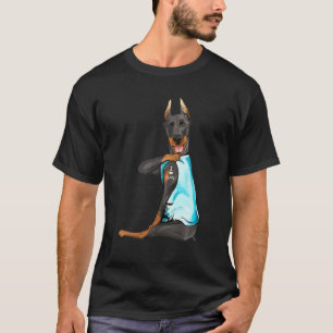 Camiseta Doberman Pinscher Tattoos I Love Dad Dog Lover