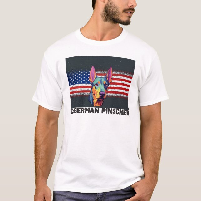 Camiseta Doberman Pinscher USA (Anverso)