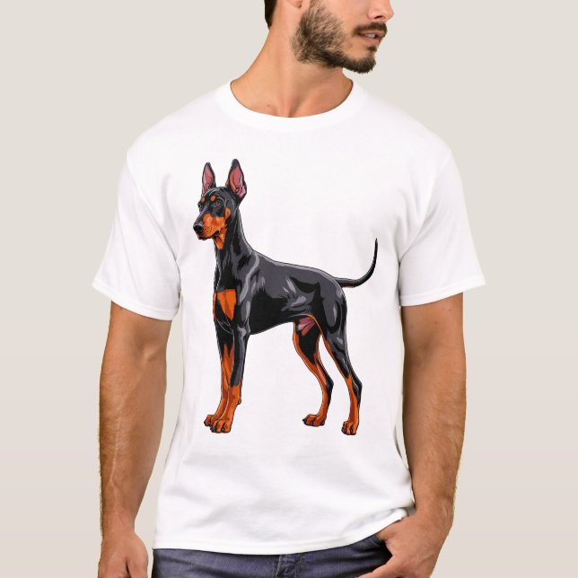 Camiseta Doberman Pinscher vibrante (Anverso)