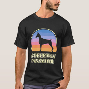 Camiseta Doberman Pinscher Vintage Sunset Dog