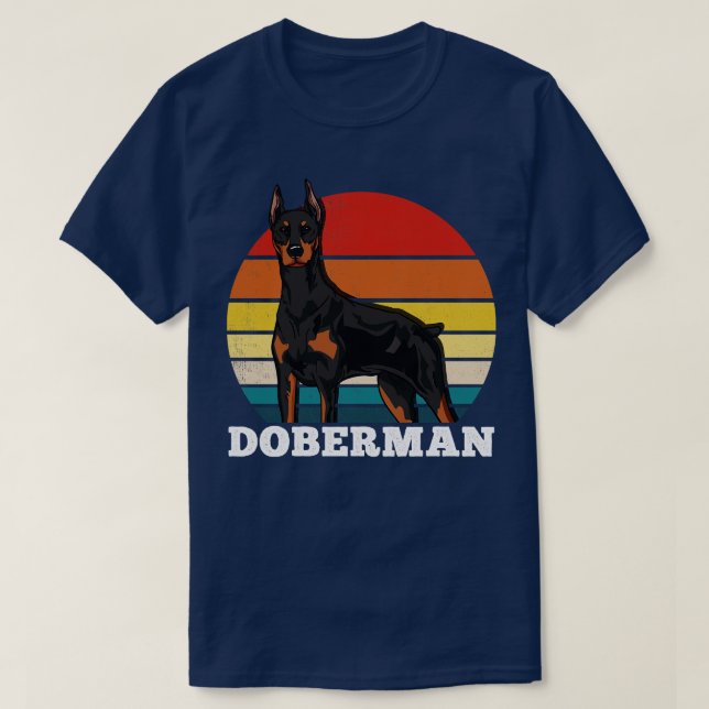 Camiseta Doberman Retro (Diseño del anverso)