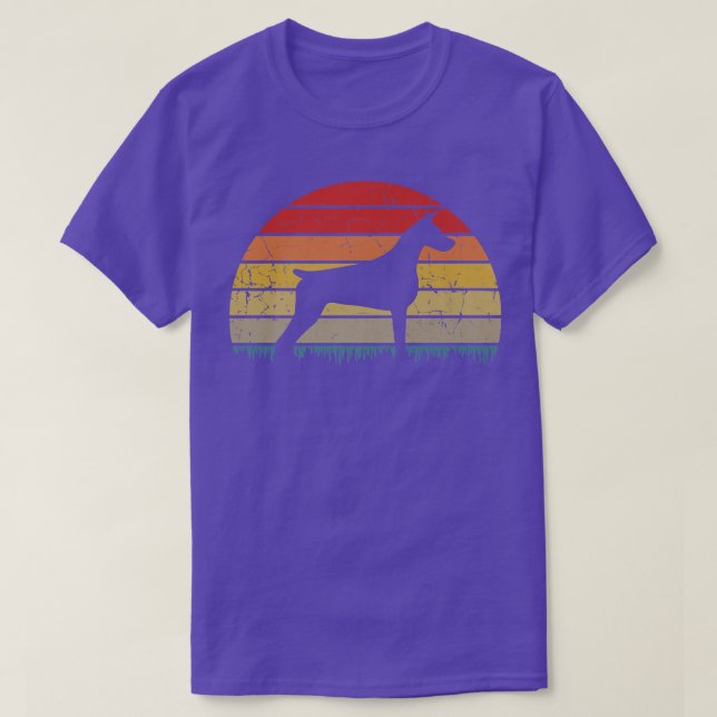 Camiseta Doberman Retro Dobermans dueño del perro camina pe (Diseño del anverso)