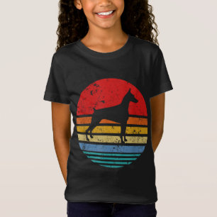 Camiseta Doberman Retro Sunset Molesto Mamá Papá Perro Love