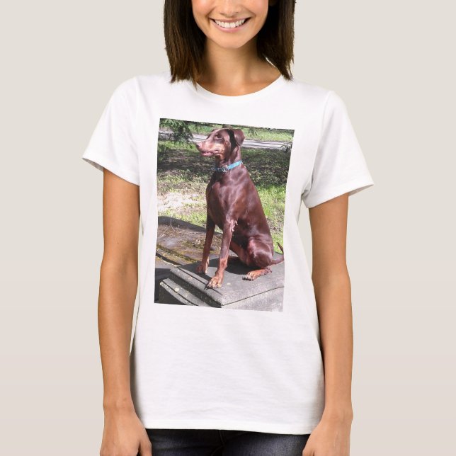 Camiseta doberman rojo (Anverso)