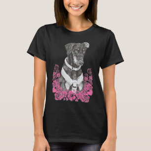 Camiseta Doberman Rosie Floral 659
