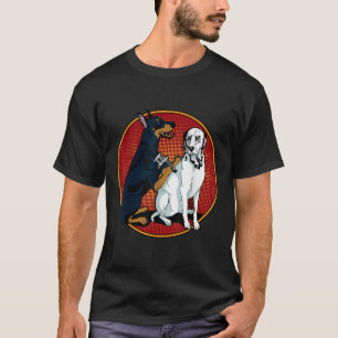 Camiseta Doberman Tattooing Dalmatian Dog