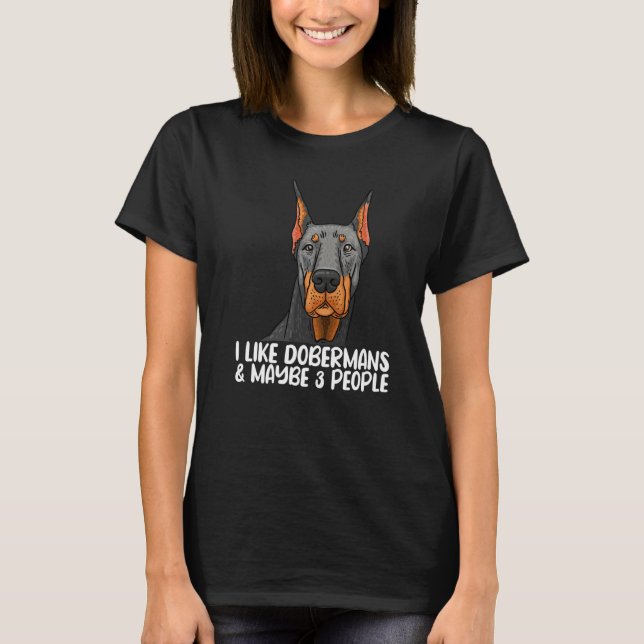 Camiseta Doberman Tshirt, Dog Lover Tee, Doberman Lover Pre (Anverso)