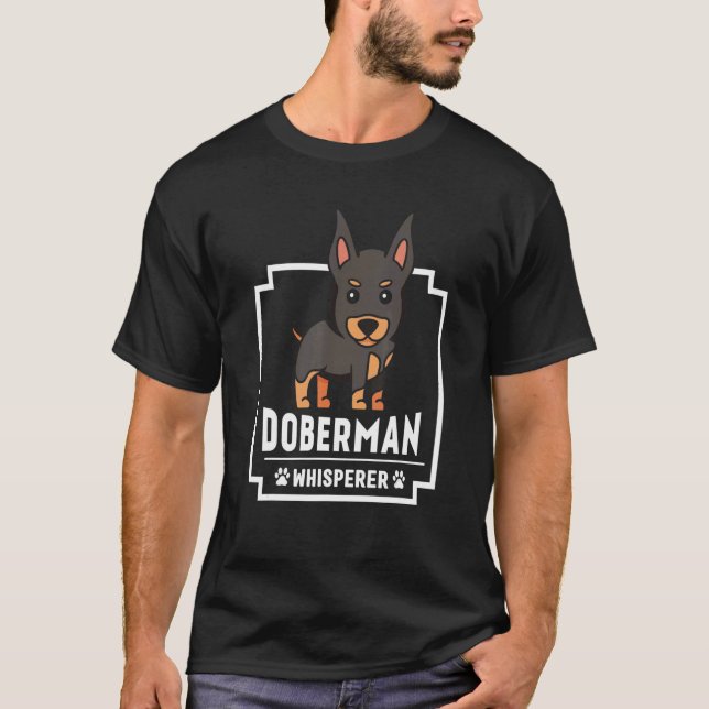 Camiseta Doberman Whisperer Mascota Perro Cachorro (Anverso)