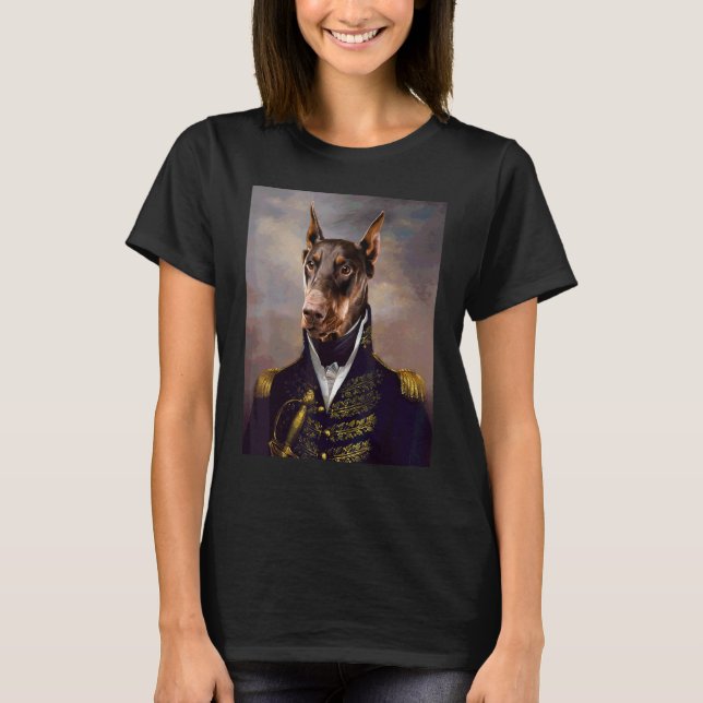 Camiseta Dóbermann Doberman Pinscher Perro Renacimiento  (Anverso)