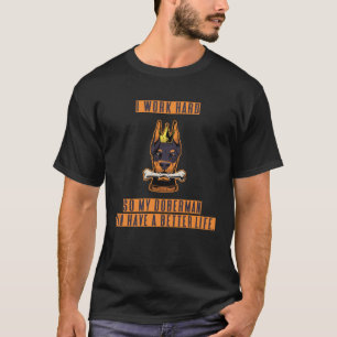 Camiseta Dobermann Perro Hombres Mujeres Diversión
