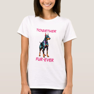 Camiseta Dobermann Pinscher Colorful Abstract Dog Art