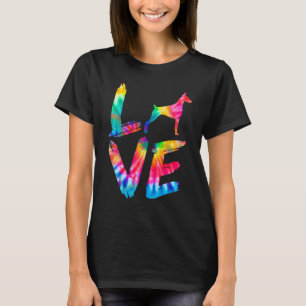 Camiseta Dobermann Tie Dye Amor Perro Mamá Papá