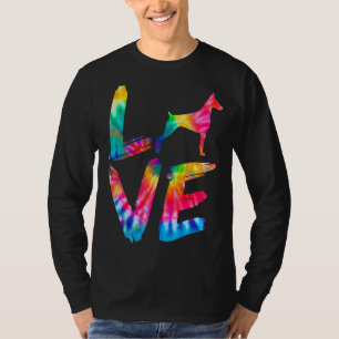 Camiseta Dobermann Tie Dye Love Dog Mom