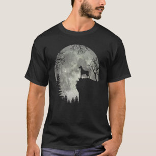 Camiseta Dobermann y Luna Halloween Clásico Halloween Mon
