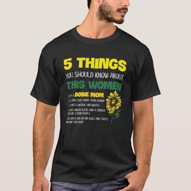 Camiseta Dobie Mom Doberman Pinscher Mama Dog Lover Mujer (Anverso)