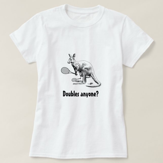 Camiseta ¿Doble a alguien? Tenis de Kangaroo (Diseño del anverso)