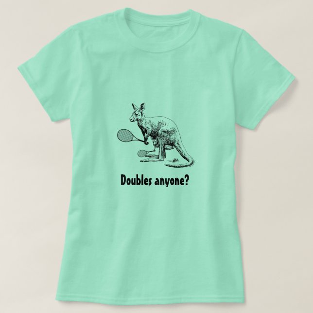Camiseta ¿Doble a alguien? Tenis de Kangaroo (Diseño del anverso)