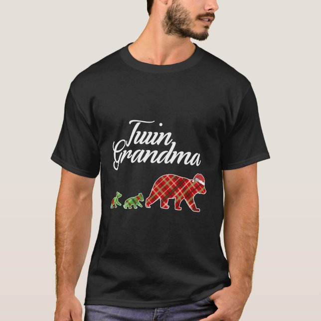 Camiseta Doble Abuela Que Coincide Con Pajama Jugó Oso Por  (Anverso)
