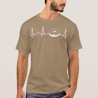 Camiseta Doble Aceite Donut Lover Baker EKG Heartbeat