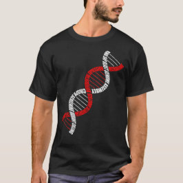 Camiseta Doble ADN Helix Nube de palabras bioinformática