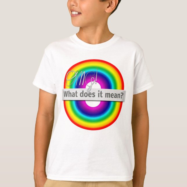 Camiseta Doble arco iris: ¡Dios mío! ¿Qué significa? (Anverso)