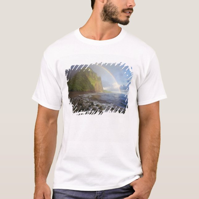 Camiseta Doble arco iris sobre los acantilados del norte (Anverso)