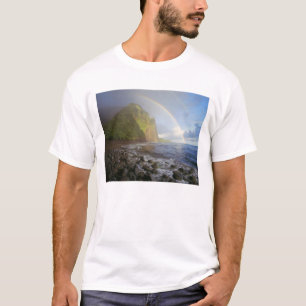 Camiseta Doble arcoíris sobre los acantilados del Norte