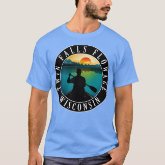 Camiseta Doble caída flor Wisconsin Canoeing