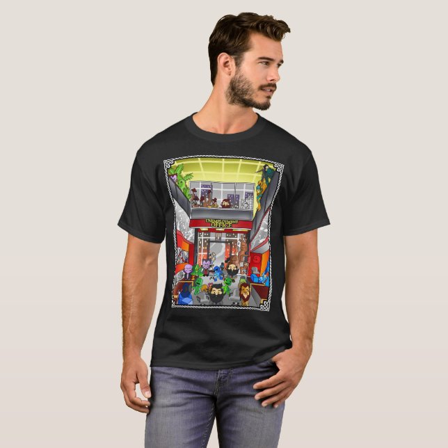 Camiseta Doble cara:Camiseta de la Oficina de Desempleo de  (Anverso completo)