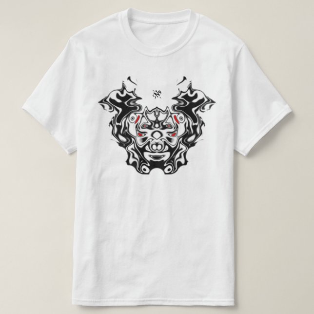 Camiseta Doble cara de demonio oriental v1 (Diseño del anverso)