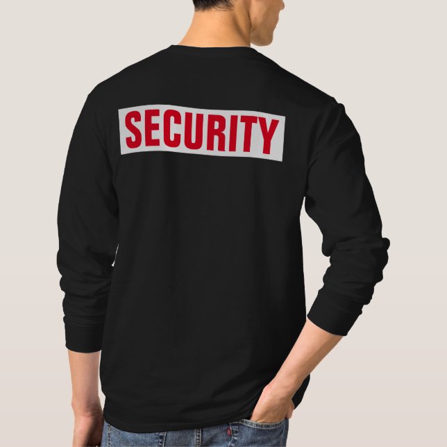 Camiseta Doble cara Personalizable texto hombres seguridad  (Reverso)