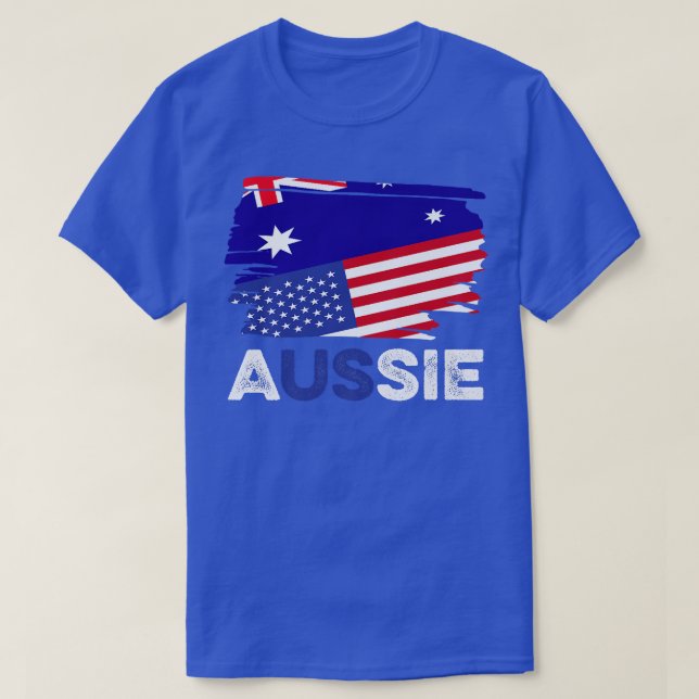 Camiseta Doble ciudadanía Australia Ciudadano Estadounidens (Diseño del anverso)