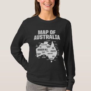 Camiseta Doble Ciudadanía Mapa de Australia Ciudadano Ameri