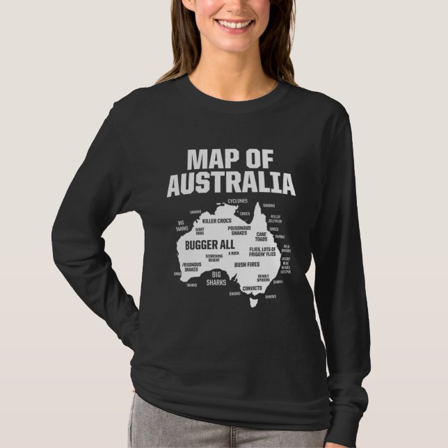 Camiseta Doble Ciudadanía Mapa de Australia Ciudadano Ameri (Anverso)
