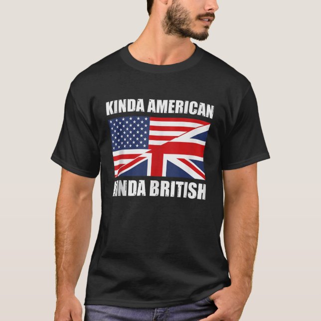 Camiseta Doble ciudadanía Reino Unido Estados Unidos Kinda  (Anverso)