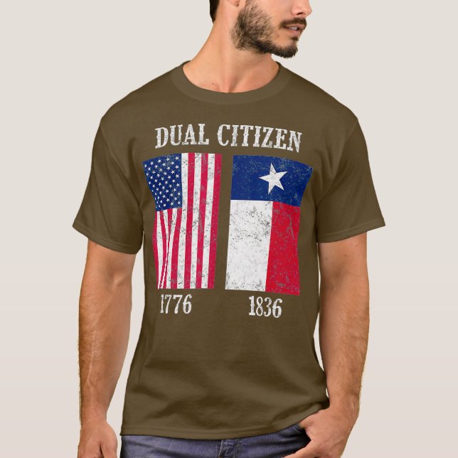 Camiseta Doble ciudadano de EE.UU. y orgullo del estado de  (Anverso)