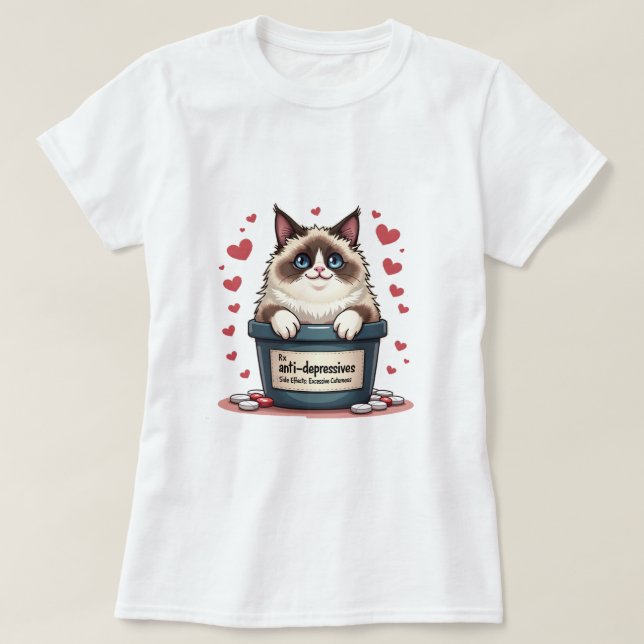 Camiseta Doble color Ragdoll (Diseño del anverso)