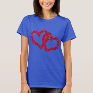 Camiseta Doble corazón, novia El día de San Valentín