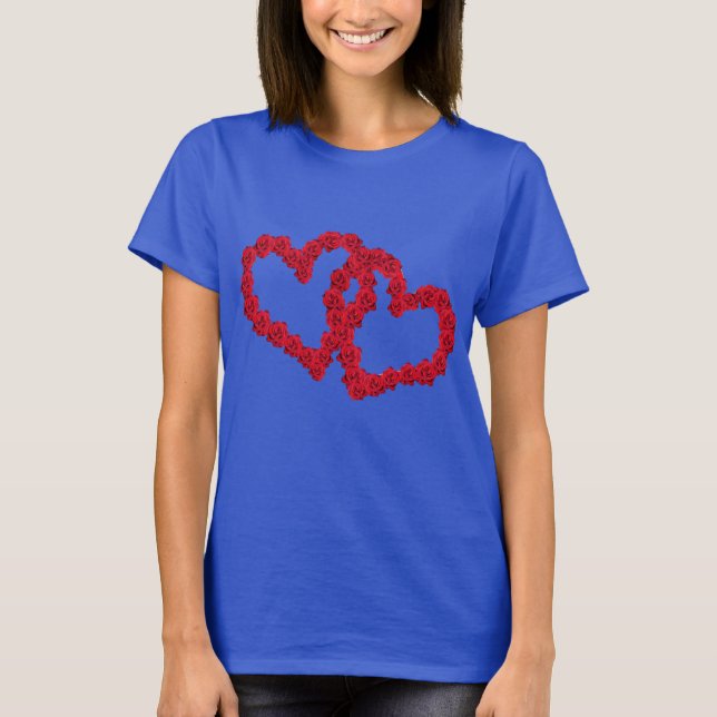 Camiseta Doble corazón, novia El día de San Valentín (Anverso)