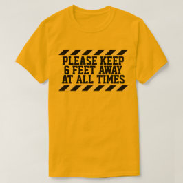 Camiseta Doble costado de distanciamiento social de seis pi