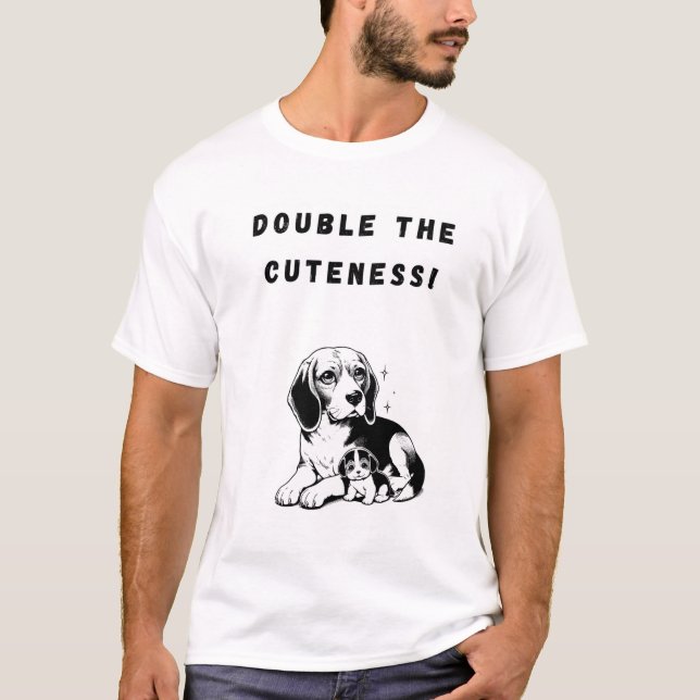 Camiseta ¡Doble cualidad! Perro gracioso (Anverso)