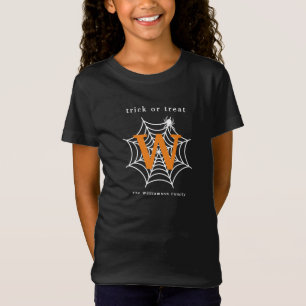 Camiseta Doble de Halloween Araña Telaraña Monograma