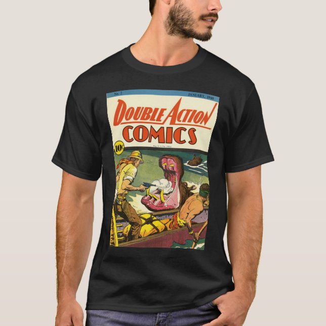 Camiseta doble de los tebeos de acción #2 (Anverso)