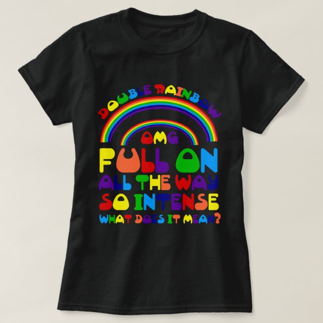 Camiseta doble del arco iris (Diseño del anverso)