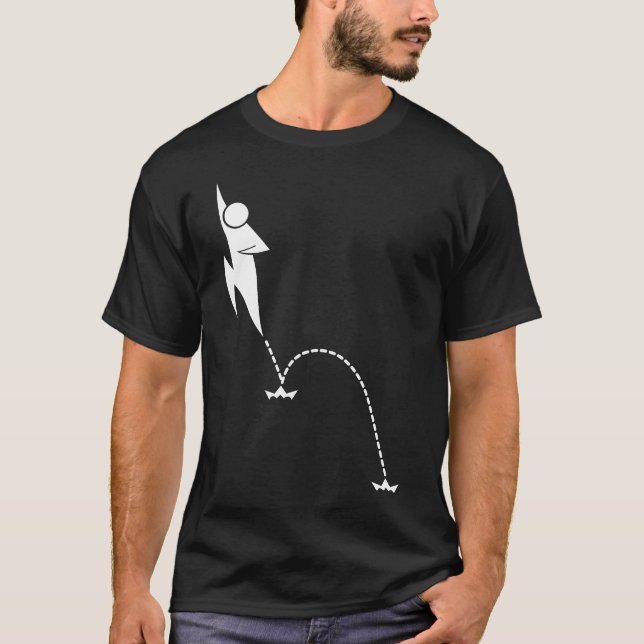 Camiseta doble del salto - negro (Anverso)