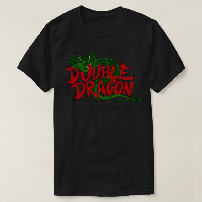 Camiseta Doble dragón angustiado (Diseño del anverso)